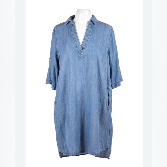 Chelsea & Theodore shirt dress with pockets. Size small. - Picture 1 of 9